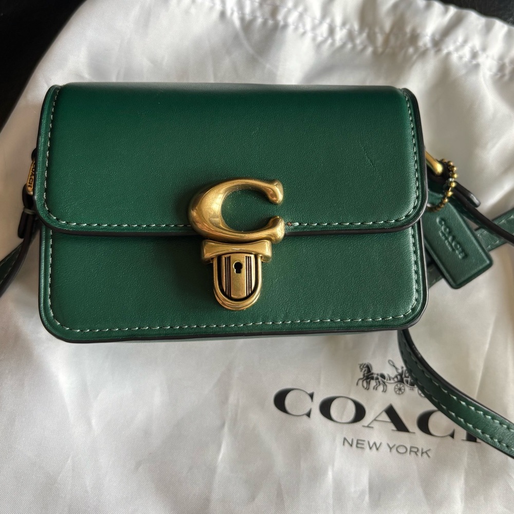 EUC green Coach Studio Crossbody